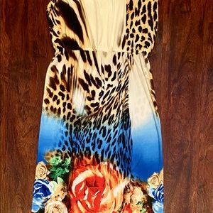 BISOU BISOU Rose Leopard Sundress